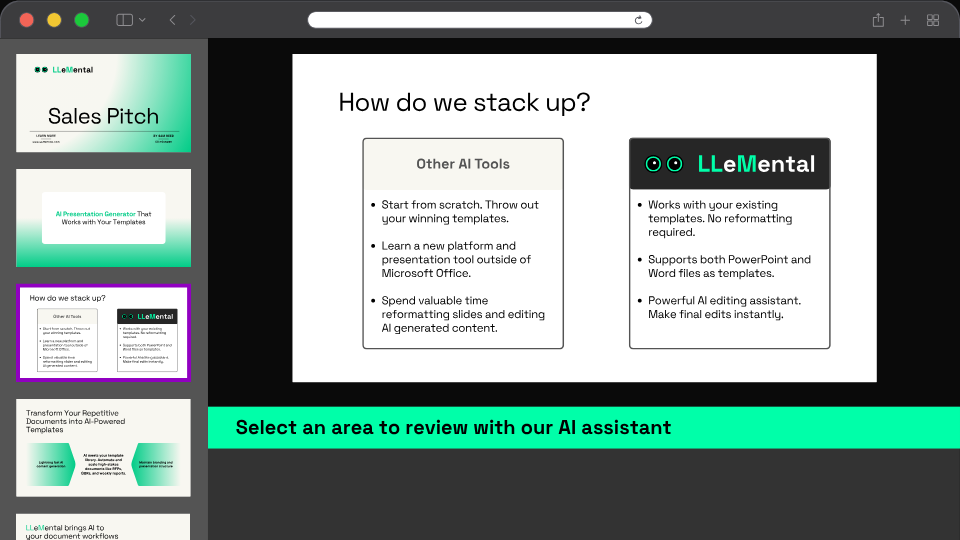 LLeMental AI generation and review interface showing transparent content creation process with audit documentation