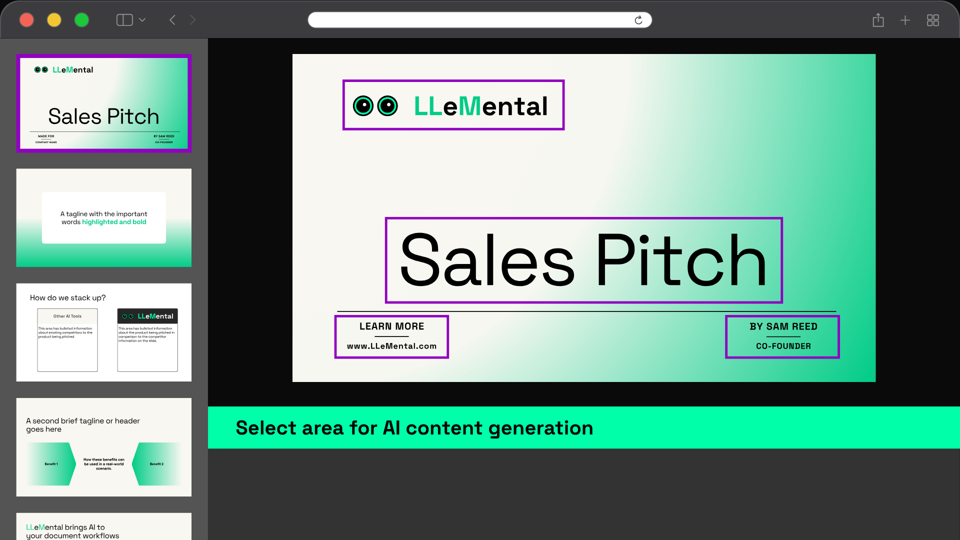 LLeMental's template preservation AI PowerPoint generator approach